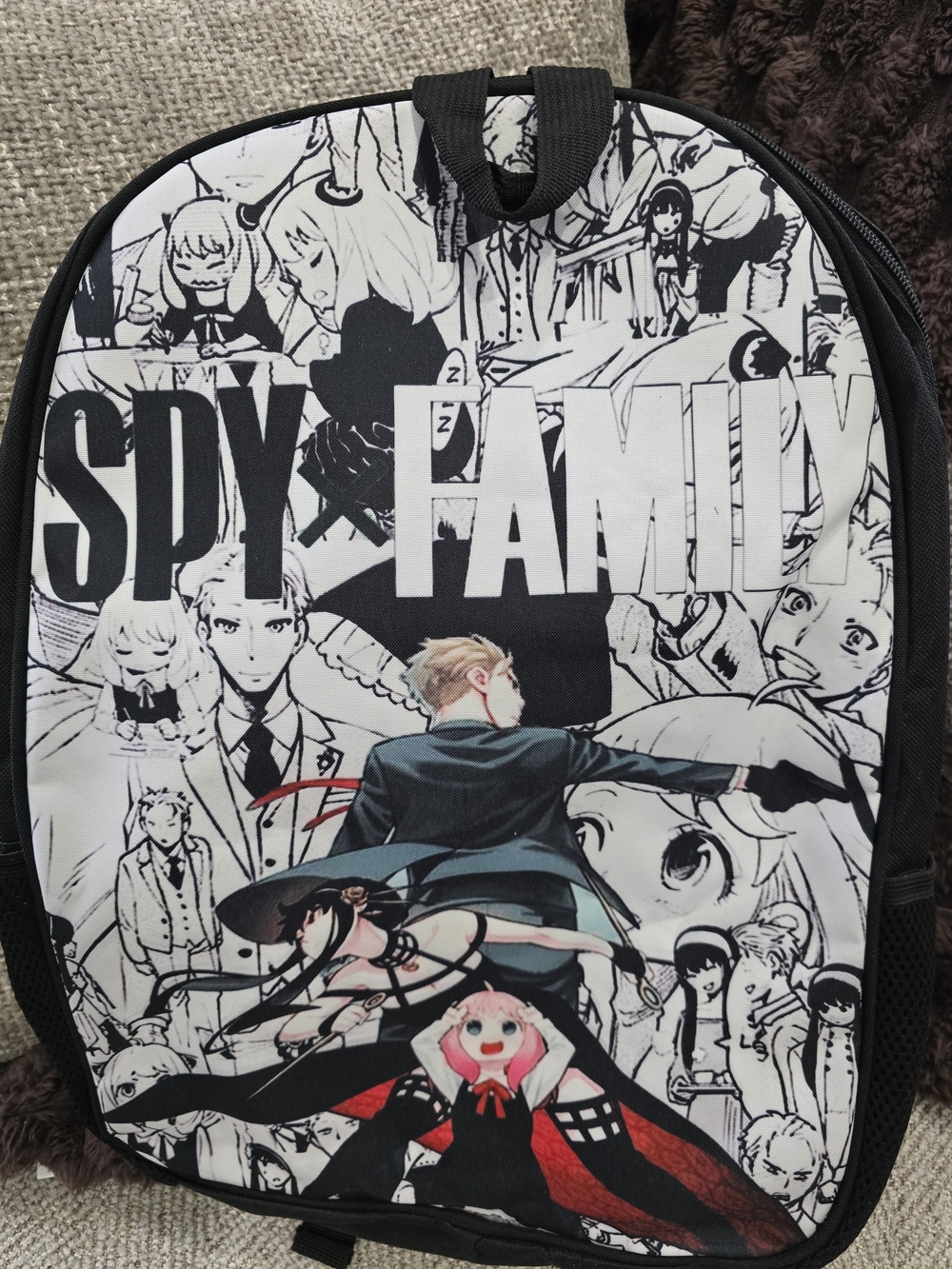 Spy x Family Graphic Black and White Backpack